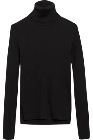Ivy & Oak Strik, Dame, Sort, L, Uld, Blød Rullekrave Strikket Jumper