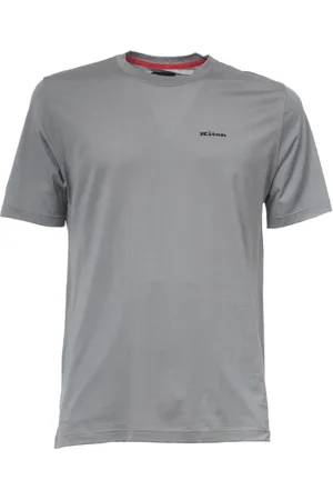 Kiton Top, Herre, Grå, S, Bomuld, Bomulds T-shirt