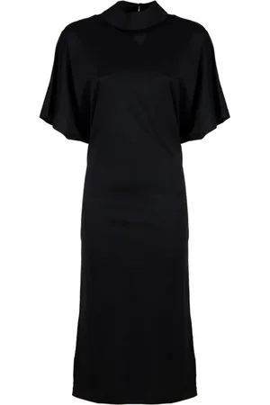 Karl Lagerfeld Kjole, Dame, Sort, S, Bomuld, Wrap Jersey Kjole