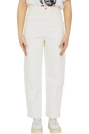 Kenzo Bukser, Dame, Hvid, W25, Bomuld, Straight Bukser