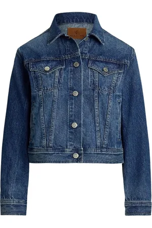 Ralph Lauren Jakke, Dame, Blå, S, Denim, Denim jakke Trucker