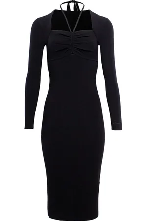 Karl Lagerfeld Kjole, Dame, Sort, XS, Sort Strik Cut-Out Kjole