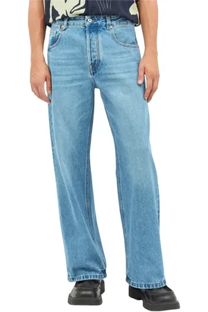 Jacquemus Jeans, Herre, Blå, W28, Denim, Wide-leg Denim Jeans
