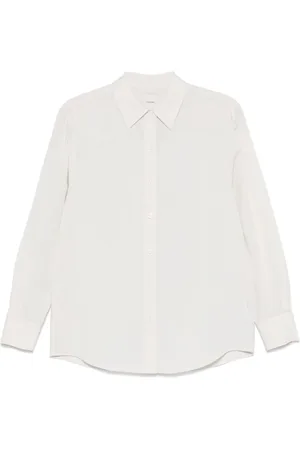 Calvin Klein Bluser & Skjorter, Dame, Hvid, M, Hvid Button-Up Skjorte Klassisk Stil