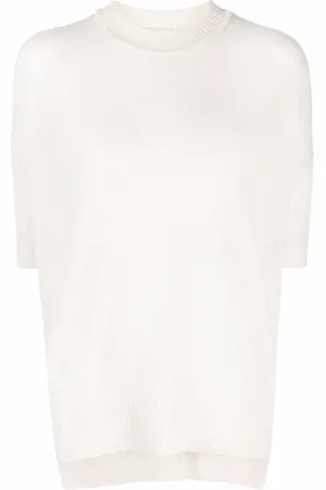 Jil Sander Strik, Dame, , XS, Cashmere, Elegant Cashmere Kortærmet Sweater