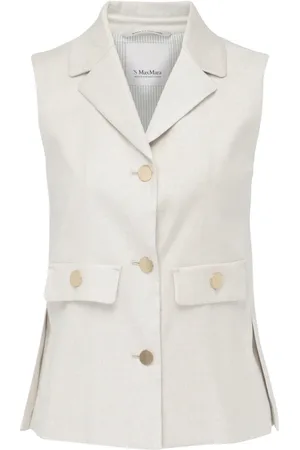 Max Mara Jakke, Dame, , XS, Uld, Stilfuld Caroline Gilet Vest