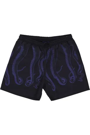Octopus Badetøj, Herre, Sort, S, Polyester, Tentacles Badeshorts Lilla/sort