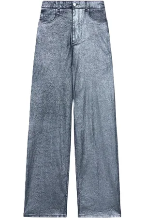 Isabel Marant Bukser, Dame, Grå, M, Bomuld, Wide Bukser