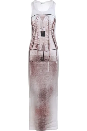 Jean Paul Gaultier Kjole, Dame, Lyserød, M, Rosa kjoler med trompe l
