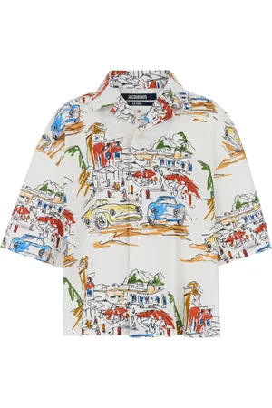 Jacquemus Skjorte, Herre, Flerfarvet, M, Bomuld, LA Chemise Casaco Kortærmet Skjorte