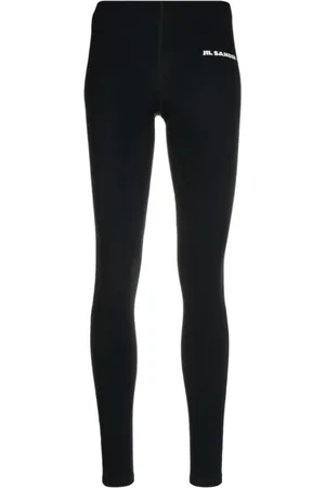 Jil Sander Bukser, Dame, Sort, M, Logo Leggings