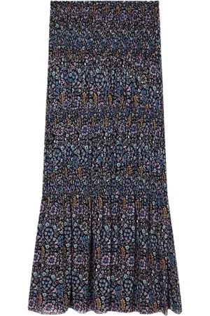 Isabel Marant Nederdel, Dame, Flerfarvet, S, Bohemian Ruffle Maxi Skirt