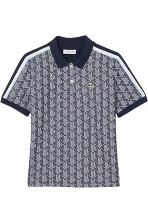 Lacoste Top, Dame, Flerfarvet, L, Tætsiddende Polo med Jacquard Monogram