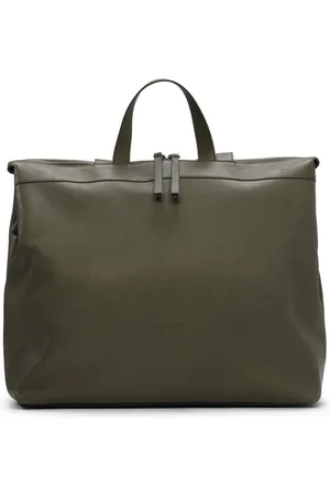 MARSÈLL Taske, Herre, Grøn, ONE SIZE, Læder, Kornet læder shopper taske med håndtag