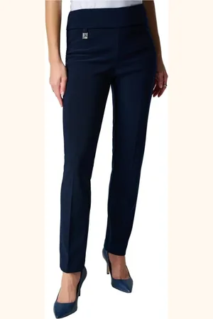 Joseph Ribkoff Bukser, Dame, Blå, 2XL, Uld, Straight Bukser
