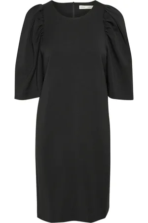 INWEAR Kjole, Dame, Sort, XS, Elegant Sort Kjole med ¾ Ærmer