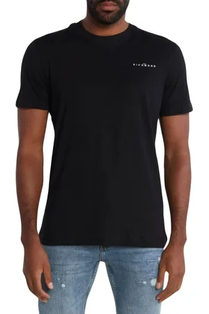 John Richmond Top, Herre, Sort, 2XL, Bomuld, T-shirt Ourto