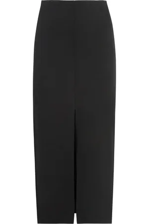 Isabel Marant Nederdel, Dame, Sort, 2XS, Bomuld, Cotton Cady Midi Nederdel med Slids