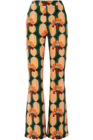 La DoubleJ Bukser, Dame, Flerfarvet, L, Opulent Arcturus Print Bootcut Bukser