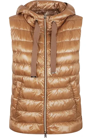 HERNO Jakke, Dame, Brun, XS, Bomuld, Elegant Brun Jakke til Kvinder
