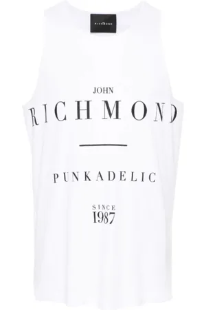 John Richmond Top, Herre, Hvid, XS, Bomuld, Singlet Tank Top