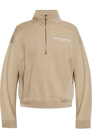 Sporty & Rich Sweathshirts & Hoodies, unisex, Brun, L, Bomuld, Athletic Club Quarter Zip