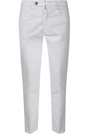 Incotex Bukser, Herre, Hvid, W35, Denim, Slim Fit Denim Jeans