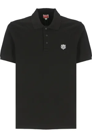 Kenzo Top, Herre, Sort, M, Bomuld, Happy Tiger Polo Shirt