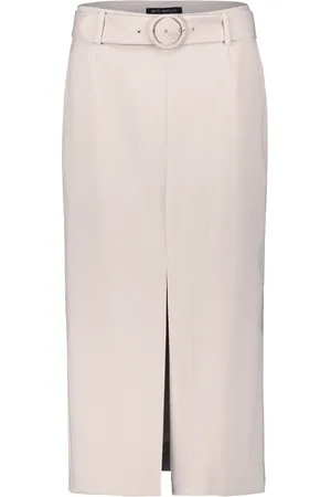Betty Barclay Nederdel, Dame, , 2XL, Uld, Elegant Midi Nederdel med Bælte