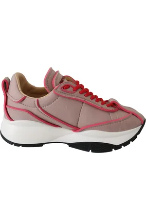 Jimmy Choo Sko, Dame, Lyserød, 35 EU, Nylon, Chic Polstrede Sneakers