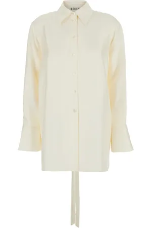 Rohe Bluser & Skjorter, Dame, Hvid, XS, Silke Deconstructed Hvid Skjorte