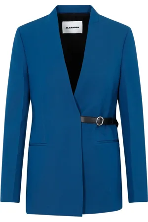 Jil Sander Jakke, Dame, Blå, S, Uld, Uldjakke