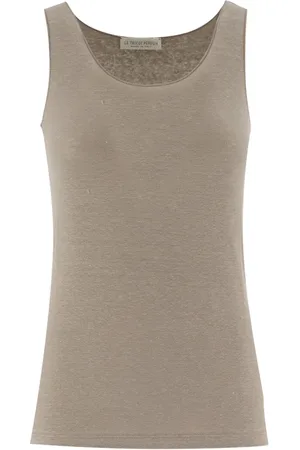 LE TRICOT PERUGIA Top, Dame, , XL, Linned, Glitrende Ærmeløs Linned Top