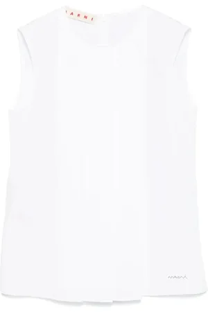 Marni Top, Dame, Hvid, S, Bomuld, Elegant Hvid Top