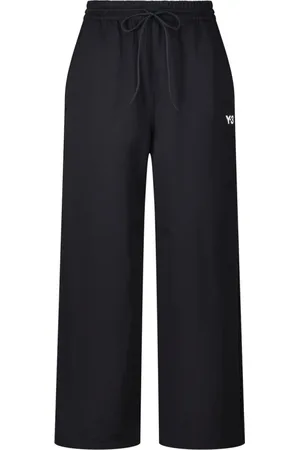 Y-3 Bukser, Dame, Sort, L, Uld, Logo Sweat Pants Stilfulde Komfortable Flex