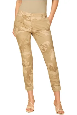 Masons Bukser, Dame, Brun, L, Bomuld, Curvy Chino Bukser i Tencel Camouflage