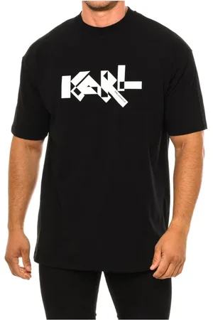 Karl Lagerfeld Top, Herre, Sort, 2XL, Bomuld, Kortærmet T-shirt Klassisk Stil
