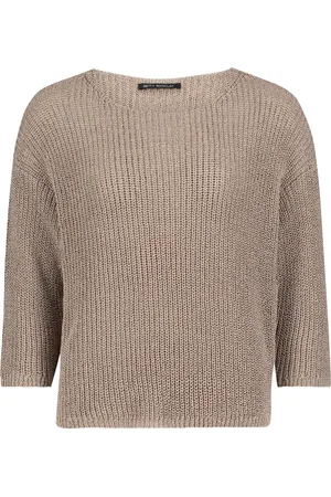 Betty Barclay Strik, Dame, Grå, 3XL, Afslappet Ribstrikket Sweater