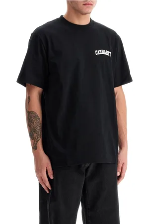 Carhartt Top, Herre, Sort, M, Bomuld, College Stil Skrift T-shirt