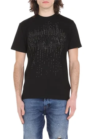 John Richmond Top, Herre, Sort, XL, Bomuld, Studded T-Shirt