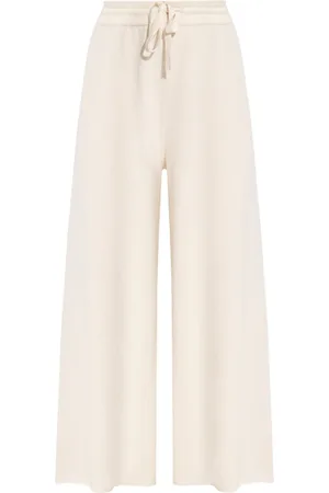 Jil Sander Bukser, Dame, , S, Cashmere, Wide-Leg Cashmere Bukser med Snøre