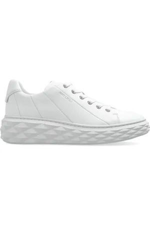Jimmy Choo Sko, Dame, Hvid, 40 EU, Læder, Diamond Light Maxi Sneakers