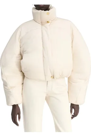 Jacquemus Jakke, Dame, Hvid, S, Bomuld, Cropped Puffer Jakke
