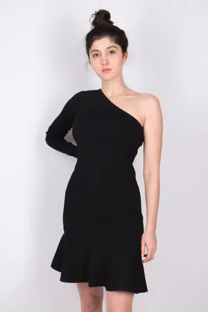 J.W.Anderson Kjole, Dame, Sort, M, Uld, One Sleeve Mini Kjole