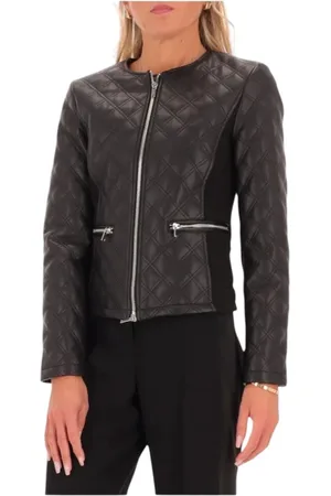 MARELLA Jakke, Dame, Sort, L, Polyester, Sort Jersey Jakke til Kvinder