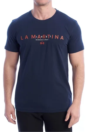 La Martina Top, Herre, Blå, 4XL, Bomuld, Herre T-shirt med korte ærmer