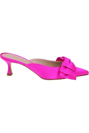 ROBERTO FESTA Sko, Dame, Lyserød, 38 1/2 EU, Satin, Fuchsia Satin Bow Sandaler Spidse Model