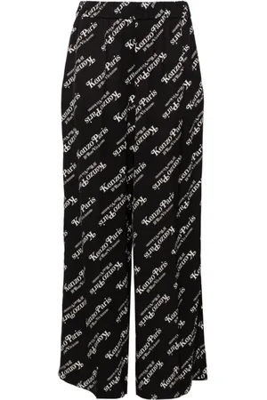 Kenzo Bukser, Dame, Sort, XS, Uld, Wide Bukser