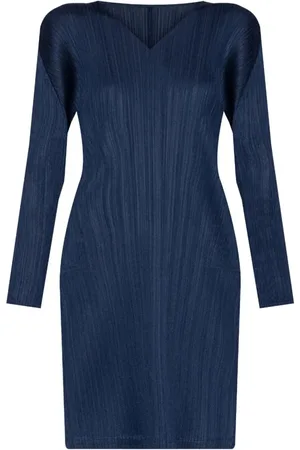 Issey Miyake Kjole, Dame, Blå, 2XL, Februar Skjorte i Månedlige Farver