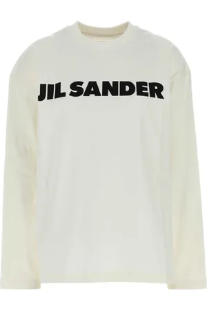 Jil Sander Top, Dame, Hvid, S, Bomuld, Oversize hvid bomulds T-shirt